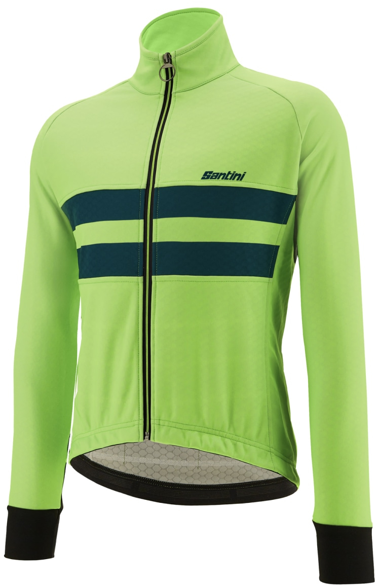 Santini COLORE HALO JACKET 2022 LIME GREEN - Cycles UK